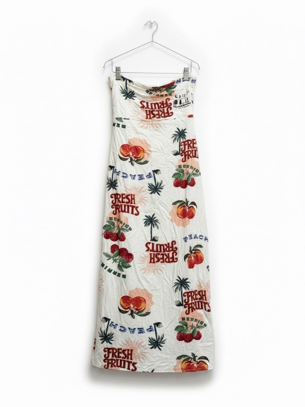 Anthropologie Paper Heart Strapless 'Fresh Fruits' Tropical Print Maxi Dress - Picture 2 of 9
